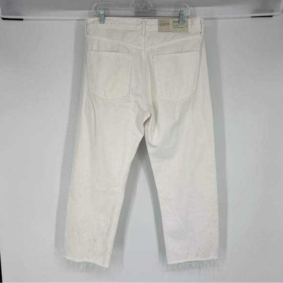 Agolde 90s Crop Mid Rise Loose Classic White Denim Straight Leg Jeans 31 NWT - Picture 9 of 14